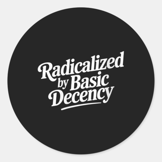 Vrouwen geradicaliseerd door basisfatsoen Grappig Ronde Sticker (Voorkant)