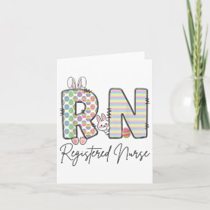 Vrouwen Geregistreerd Verpleegster Paashaas Bunny Kaart