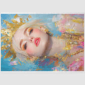 Vrouwen Geschiedenis Maand Abstracte Queen Decoupa Tissuepapier (Voorkant)