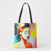 Vrouwen geschiedenis maand schattig meisje Canva c Tote Bag (Voorkant)