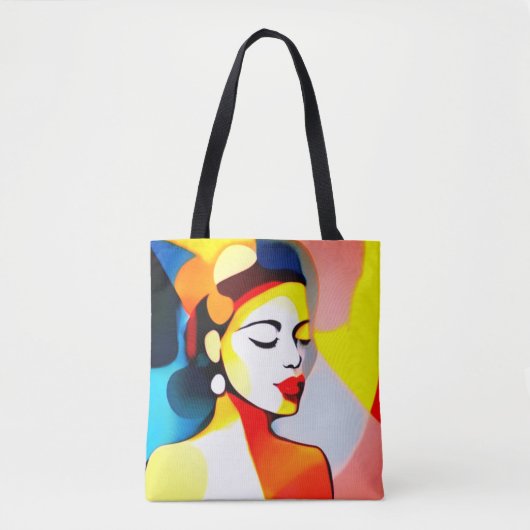 Vrouwen geschiedenis maand schattig meisje Canva c Tote Bag (Voorkant)