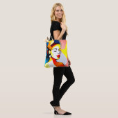 Vrouwen geschiedenis maand schattig meisje Canva c Tote Bag (Op model)