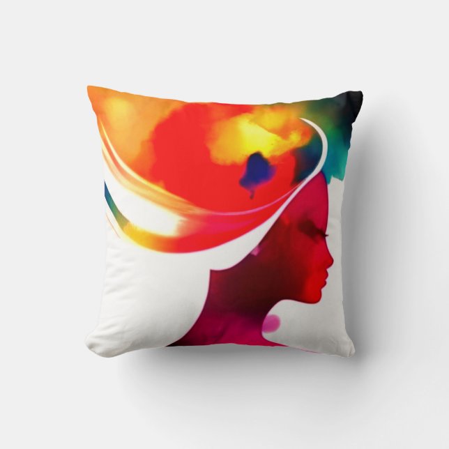 Vrouwen geschiedenis maand schattig meisje Canva G Kussen (Voorkant)