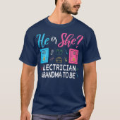 Vrouwen geslacht onthullen hij of zij Nana elektri T-shirt (Voorkant)