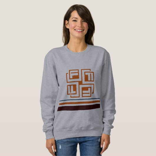 Vrouwen gestreepte stijlvolle kleding trui (Voorkant volledig)