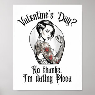 Vrouwen getatoeëerd alleenstaande vrouw geïnkt vro poster