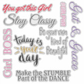 Vrouwen geven hun zegen over vinyl sticker (Voorkant)