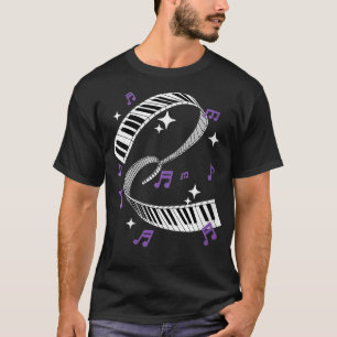 Vrouwen Geweldige Piano Player Gift Piano Keyboard T-shirt
