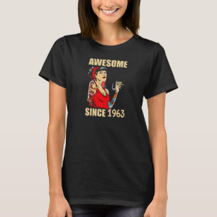 Vrouwen Geweldige sinds 1963 Girl Tattoo 59 Classi T-shirt