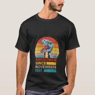 Vrouwen Geweldige sinds november 1981 Dinosaur 40 T-shirt