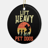 Vrouwen Gewichtheffen Geschenken Lift zware honden Keramisch Ornament (Links)
