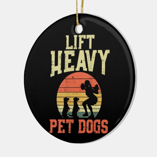 Vrouwen Gewichtheffen Geschenken Lift zware honden Keramisch Ornament (Links)