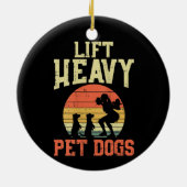 Vrouwen Gewichtheffen Geschenken Lift zware honden Keramisch Ornament (Achterkant)