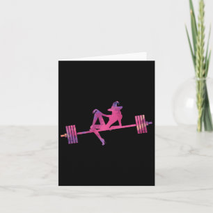 Vrouwen Gewichtheffen Heks Halloween Gym Werken op Kaart