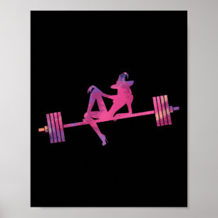 Vrouwen Gewichtheffen Heks Halloween Gym Werken op Poster