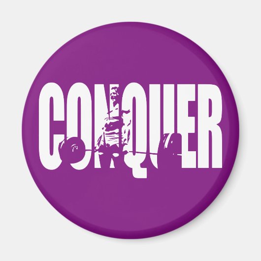 Vrouwen Gewichtheffen Motivatie - CONQUER Magneet (Voorkant)