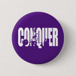 Vrouwen Gewichtheffen Motivatie - CONQUER Ronde Button 5,7 Cm