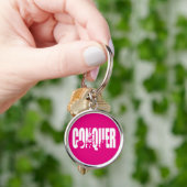 Vrouwen Gewichtheffen Motivatie - CONQUER Sleutelhanger (Hand)