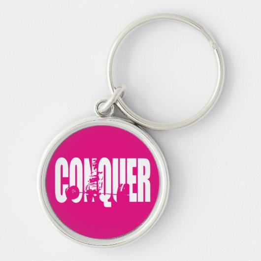 Vrouwen Gewichtheffen Motivatie - CONQUER Sleutelhanger (Voorkant)