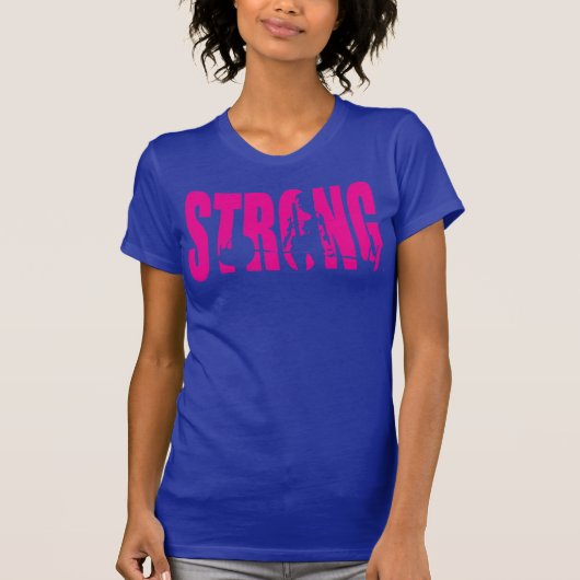 Vrouwen Gewichtheffen Motivatie - STRONG T-shirt (Voorkant)