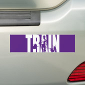 Vrouwen Gewichtheffen Motivatie - TRAIN Bumpersticker (Op auto)