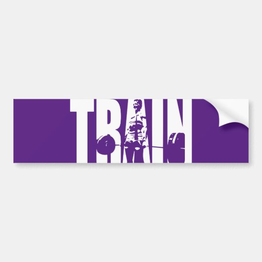 Vrouwen Gewichtheffen Motivatie - TRAIN Bumpersticker (Voorkant)
