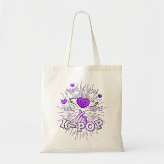Vrouwen gewoon een meisje dat houdt van de Pop Kor Tote Bag