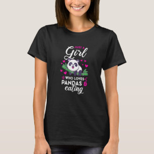 Vrouwen gewoon een meisje dat houdt van panda's et t-shirt