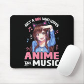 Vrouwen gewoon een meisje dat van animo houdt en m muismat (Met muis)