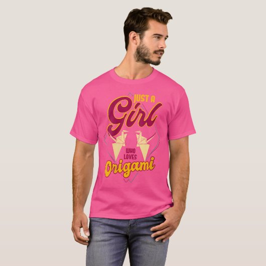 Vrouwen gewoon een meisje dat van origami houdt ci t-shirt (Voorkant volledig)