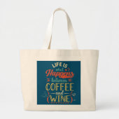 Vrouwen Gezegde van Funny Coffee Lover Grote Tote Bag (Voorkant)