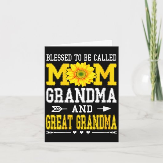 Vrouwen gezegend om mama oma overgrootmoeder genoe kaart (Voorkant)