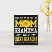 Vrouwen gezegend om mama oma overgrootmoeder genoe kaart (Gele Bloem)