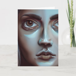 Vrouwen Gezicht | AI Gegenereerde Kunst Kaart