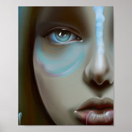 Vrouwen Gezicht | Door AI Gegeneerde Kunst Poster