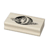 "Vrouwen gezicht met maan" Rubberen stempel (Stempel)