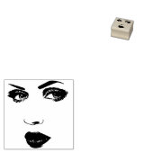 Vrouwen gezicht profiel make-up schoonheid moderne rubberstempel (Gestempeld)