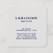 Vrouwen gezicht vlinders schoonheid salon pastel b vierkante visitekaartje (Achterkant)