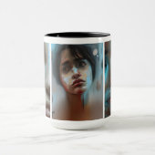 Vrouwen Gezichten AI Gegenereerde Kunst Mok (Midden)