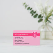 Vrouwen Gezondheid Roze Visitekaartjes (Staand voorkant)