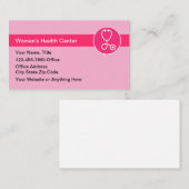 Vrouwen Gezondheid Roze Visitekaartjes (Voorkant / Achterkant)