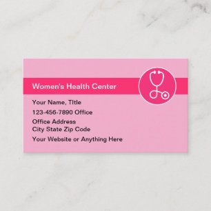 Vrouwen Gezondheid Roze Visitekaartjes