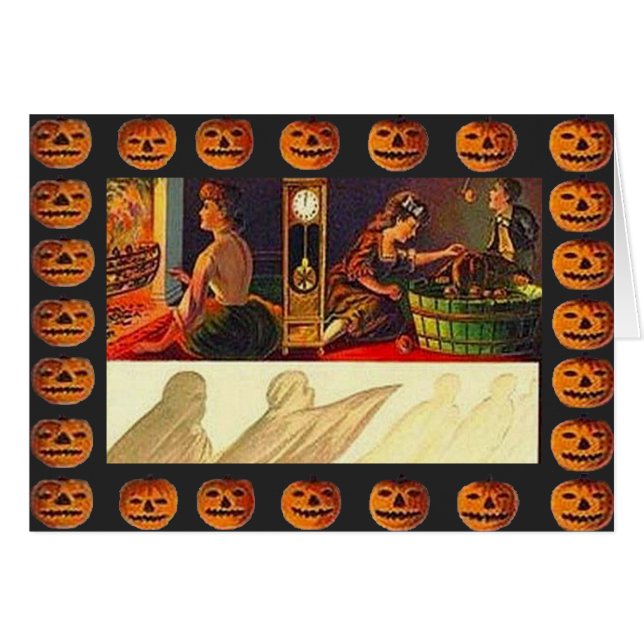  vrouwen, Ghost en Jack o' Lantern (Voorkant Horizontaal)