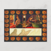  vrouwen, Ghost en Jack o' Lantern Briefkaart (Voorkant)