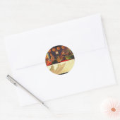  vrouwen, Ghost en Jack o' Lantern Ronde Sticker (Envelop)