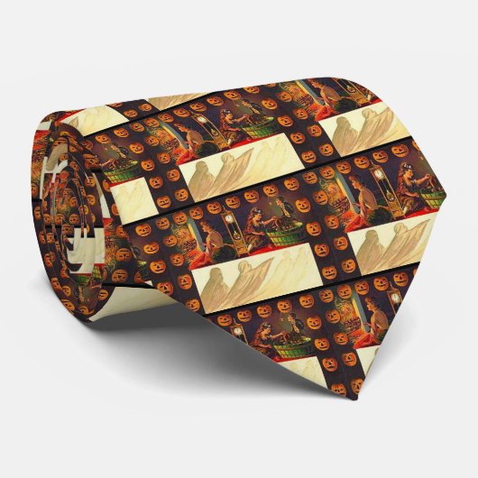  vrouwen, Ghost en Jack o' Lantern Stropdas (Opgerold)