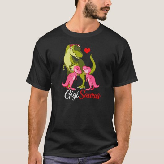 Vrouwen Gigisaurus T Rex Gigi Moeder Saurus Dinosa T-shirt (Voorkant)