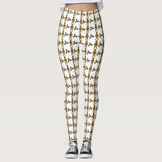 Vrouwen Gingerbread Man Leggings (Voorkant)