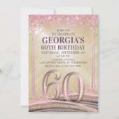 Vrouwen Glam 60ste verjaardag uitnodiging (Voorkant)