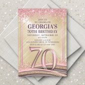 Vrouwen Glam 70ste verjaardag uitnodiging